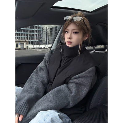 立领保暖羽绒马甲男防寒坎肩背心