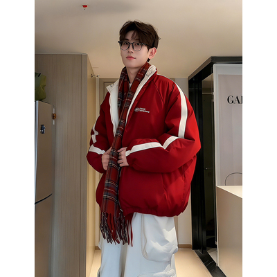 双面穿羽绒服男冬季加厚保暖棉衣