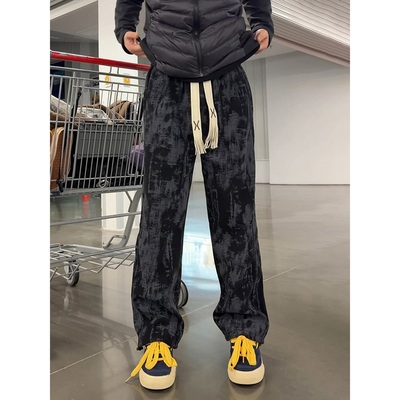 复古灯芯绒裤子加厚重磅弯刀卫裤