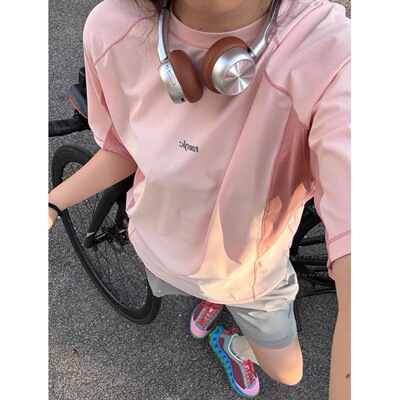 多巴胺冰丝速干短袖男女夏季薄款防晒t恤户外运动羽毛球衣骑行服