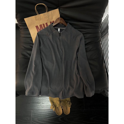 半拉链卫衣男修身运动长袖t恤