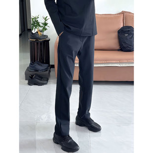 户外运动登山裤 黑色软壳加绒冲锋裤 子直筒修身 秋冬防风防水裤 男款