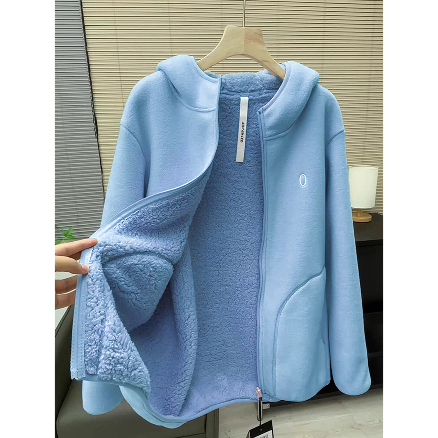 摇粒绒外套棉服男女冬季保暖棉衣