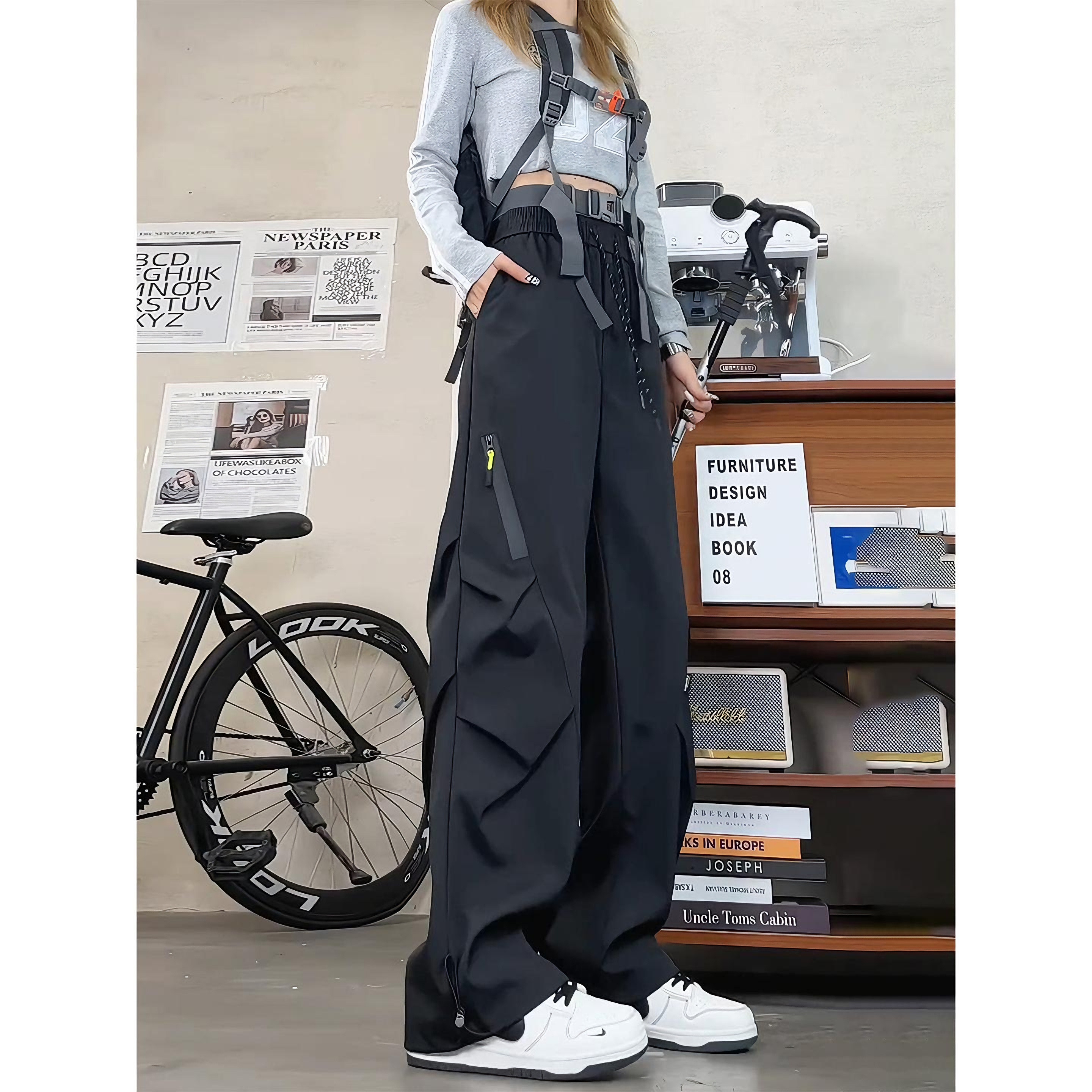 软壳冲锋裤男加绒加厚伞兵工装裤