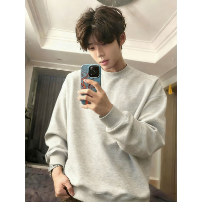 圆领加绒卫衣秋冬保暖内搭打底衫