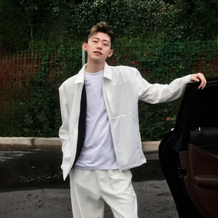 三防年轻人行政夹克男士高级感痞帅cleanfit外套秋季潮美式棒球服