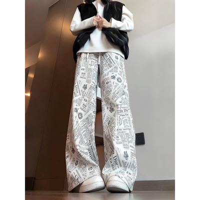 灯芯绒裤子男款加绒加厚阔腿卫裤