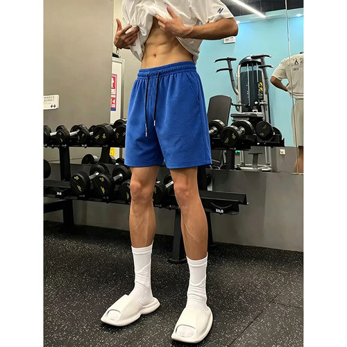 克莱因蓝冰丝速干短裤男夏季薄款