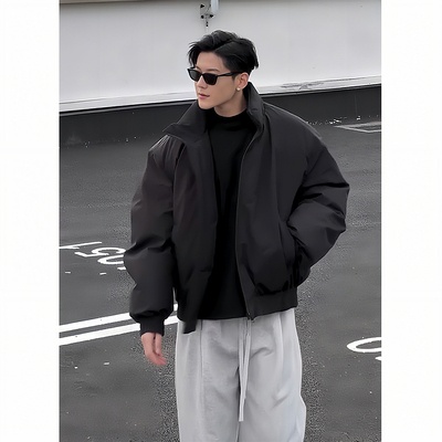 飞行夹克羽绒服男款秋冬短款外套