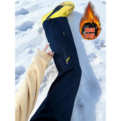 东北零下40度滑雪加绒裤 户外徒步登山裤 子冬装 男女三防软壳冲锋裤