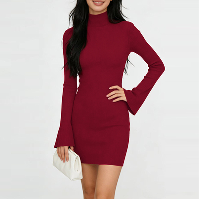 喇叭袖包臀连衣裙女【赠运费险】