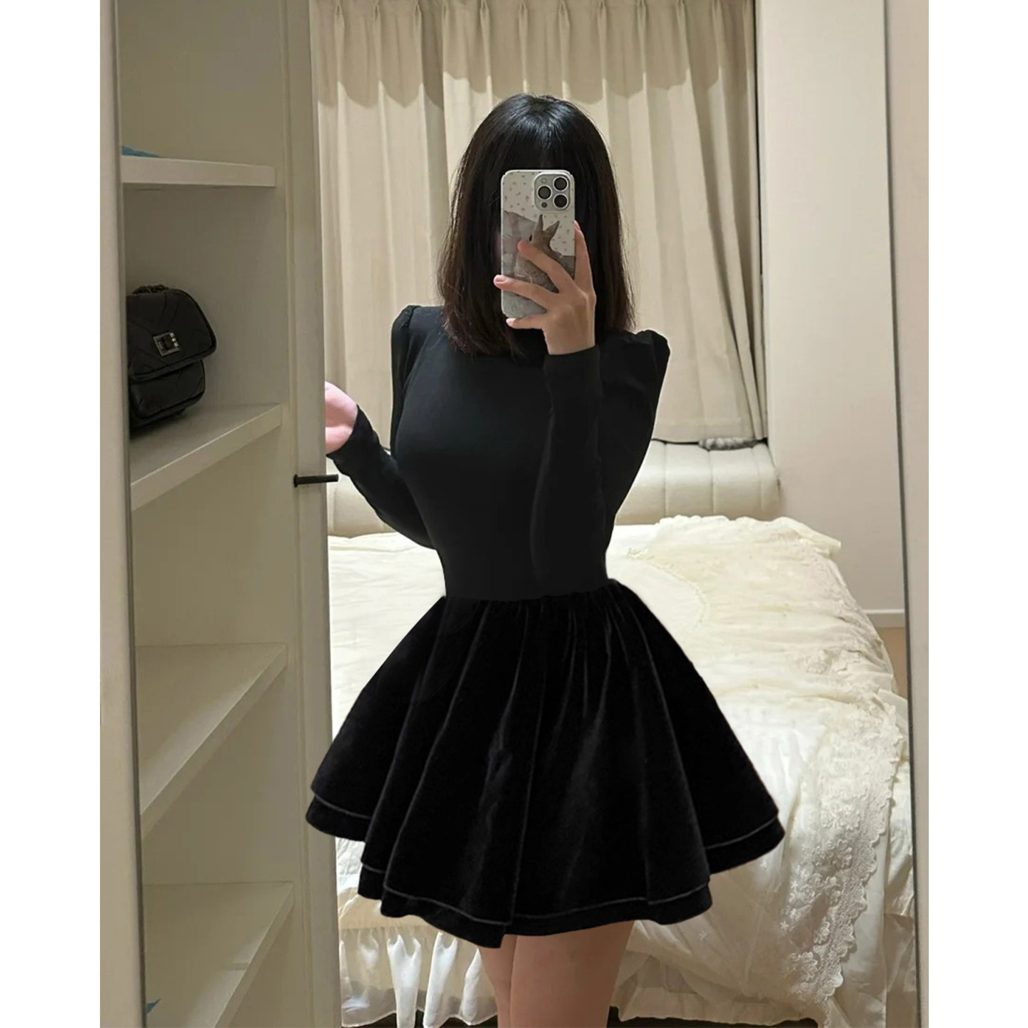 黑色内搭连衣裙修身【赠运费险】