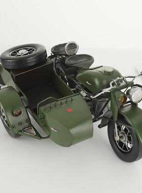 外贸热销 边三轮摩托车模型工艺品摆件电视柜装饰品创意影视道具