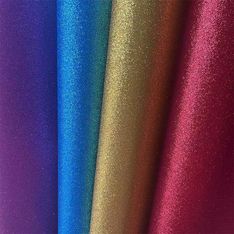 现货供应无纺布格丽特金葱闪粉亮片彩色撒金面料装饰服饰鞋材皮料