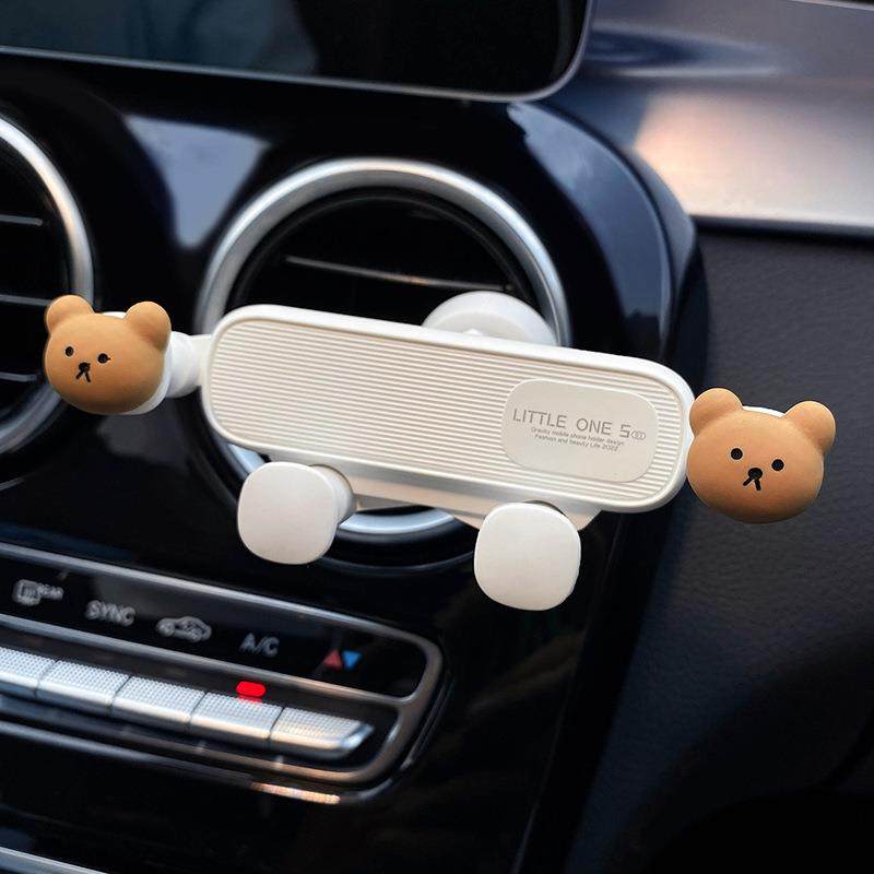 新款手机车载支架可爱横竖空调出风口挂钩式固定汽车用导航支撑架