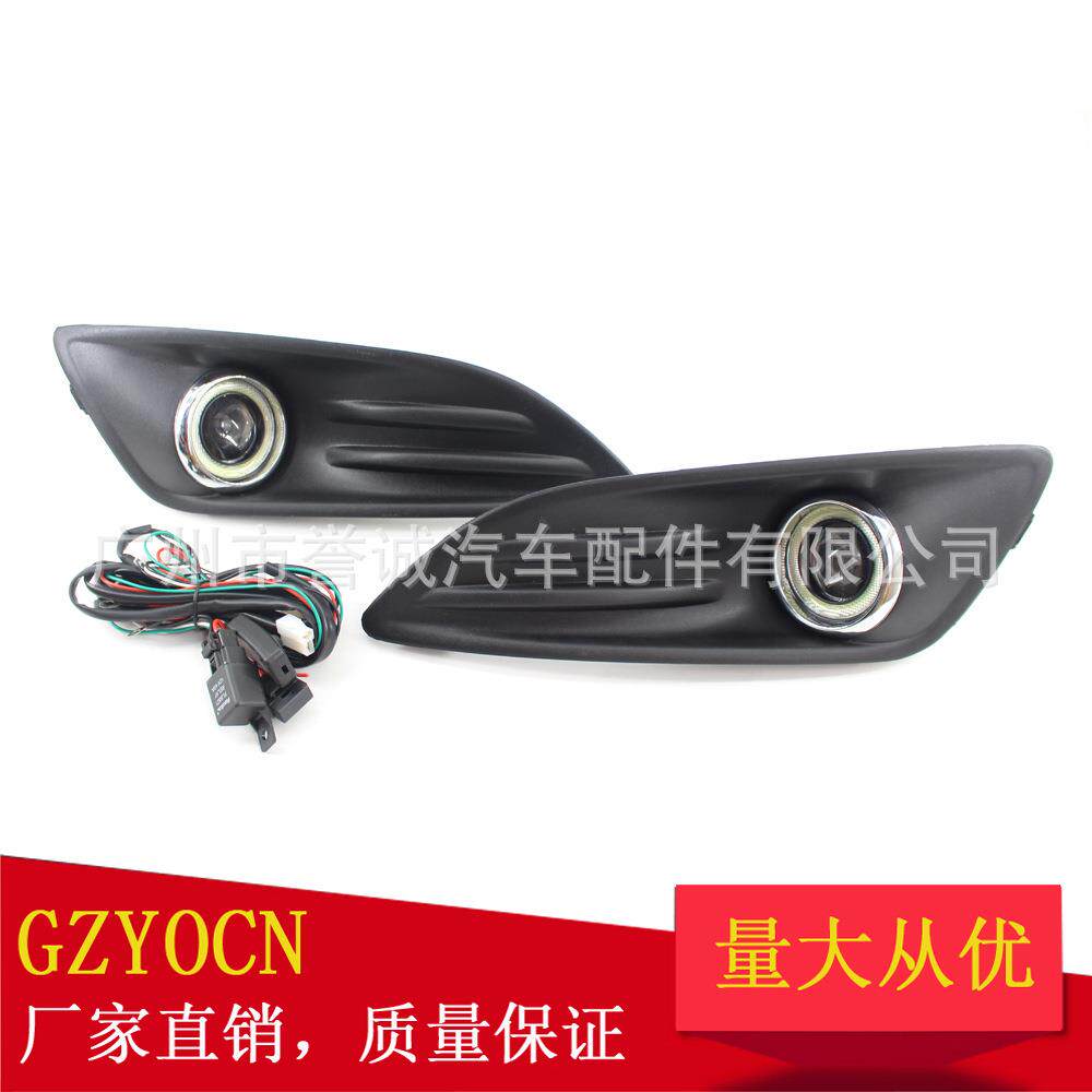 适用于福特嘉年华13-15年加装透镜雾灯下网下格栅雾灯框