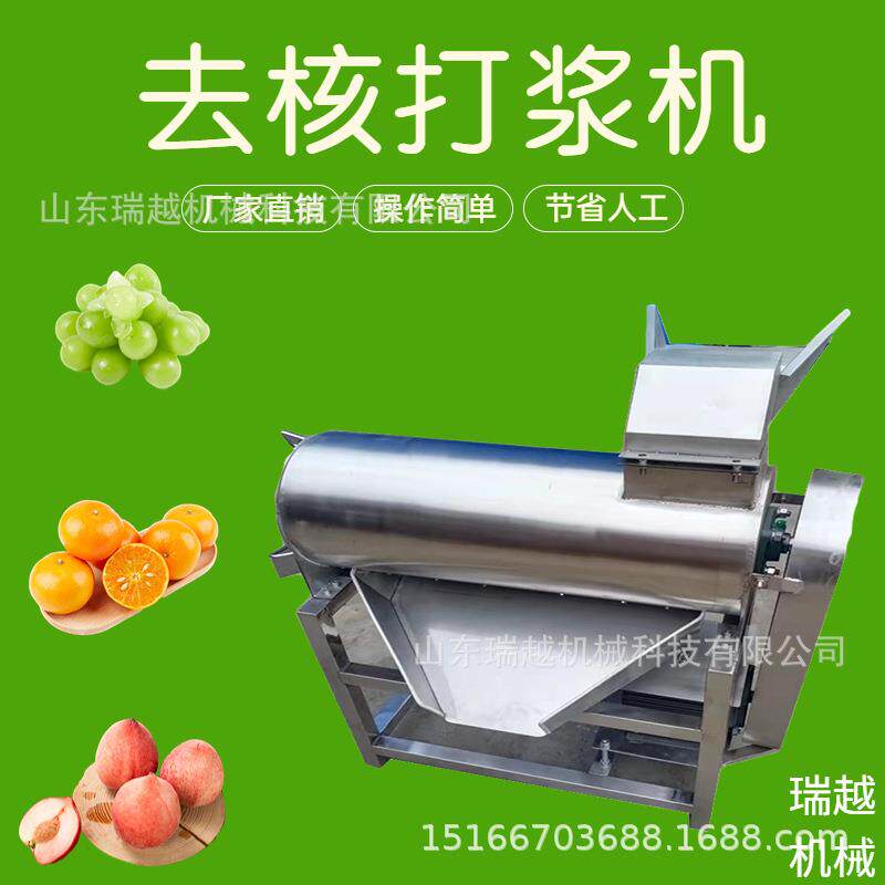 黄桃去核打浆机不锈钢商用杨梅去核打浆机工业红枣去核打浆机