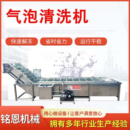 铭恩酸豆角清洗机 螺蛳粉料包木耳酸笋清洗设备 去杂气泡清洗机