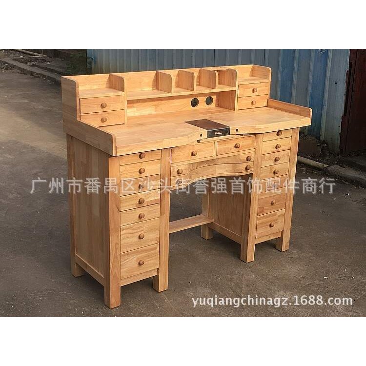 YQ欧式高档泰国橡木拼接首饰工作台 功夫台 首饰加工打金桌