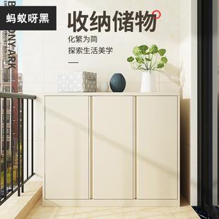 柜大容量 阳台储物柜防晒防水靠墙家用收纳杂物柜子多层金属铁皮鞋