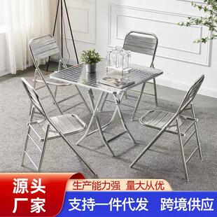 户外摆摊桌正方形宿舍简易出租屋桌子 折叠桌餐桌家用小吃饭便携式