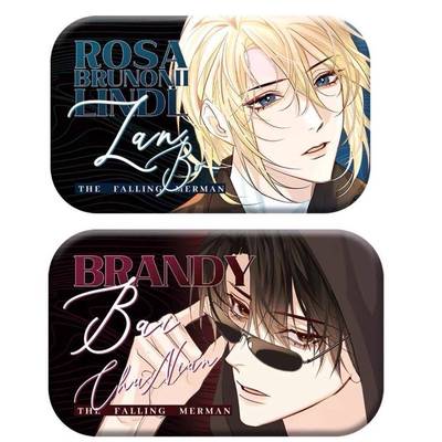 新款人鱼陷落信息素款徽章 兰波徽章白楚年款 自制方形吧唧徽章礼