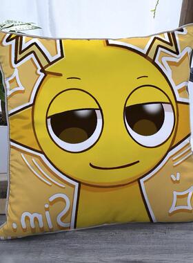 跨境SprunkiPlush节奏盒子新款游戏周边抱枕毛绒靠枕靠垫生日礼物