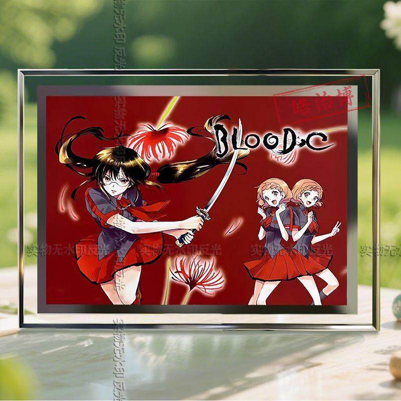 Blood-C更衣小夜周边水晶玻璃相框日漫二次元高颜值摆件高级摆台