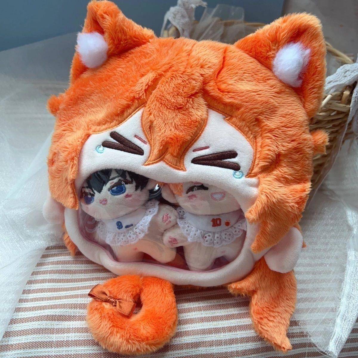 文豪野犬动漫周边太宰治中原中也陀思大嘴零钱包diy背包毛绒玩偶