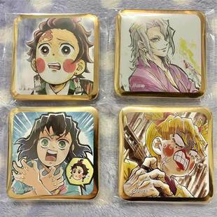 日谷散货 鬼灭之刃金边方形吧唧 花街三小只竈门炭治郎善逸伊之助