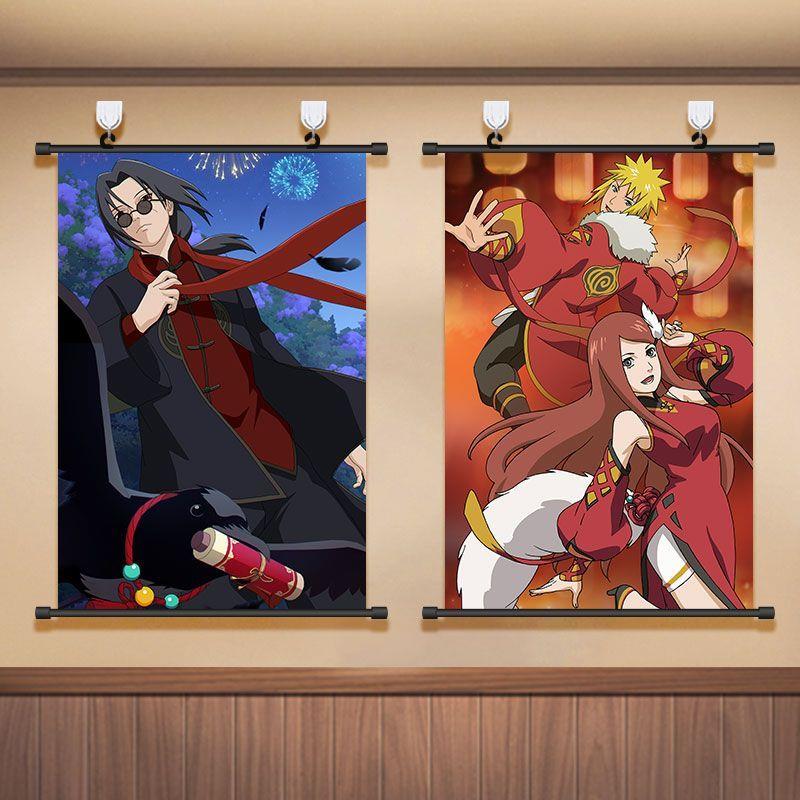 新款新春水门鼬止水挂画火影忍者新春忍者海报动漫寝室宿舍装饰画