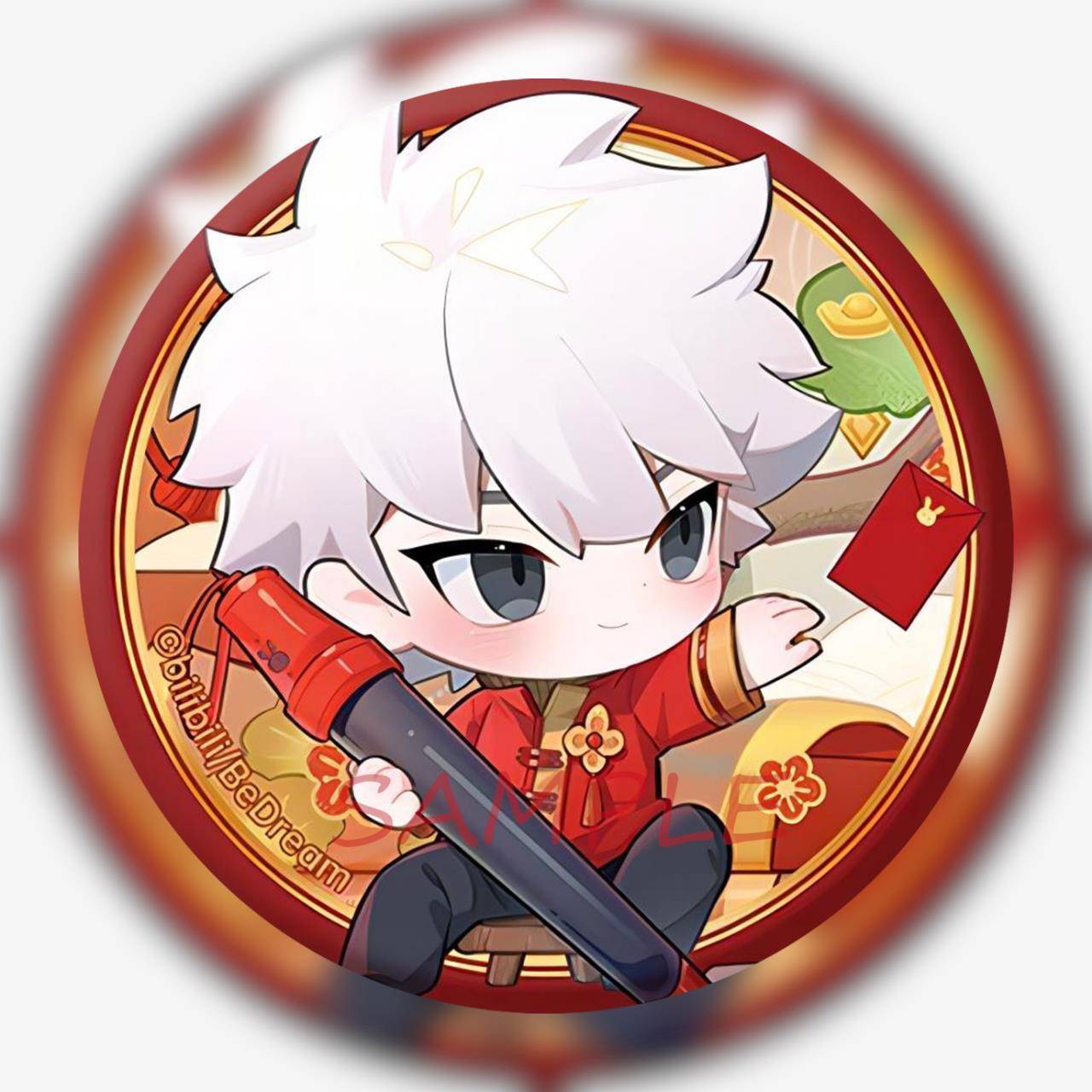 适用时光人程小时陆光乔苓58MM玻璃镭射吧唧徽章动漫周边现货