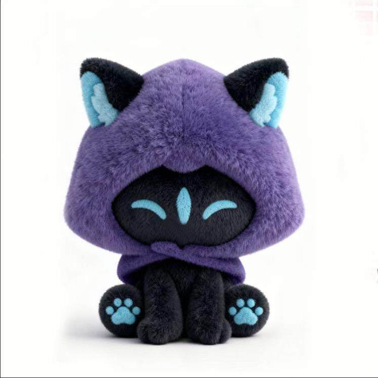 爆款无畏契约幽影猫猫瓦罗兰特挂件OMEN玩偶同人周边毛绒玩具礼物
