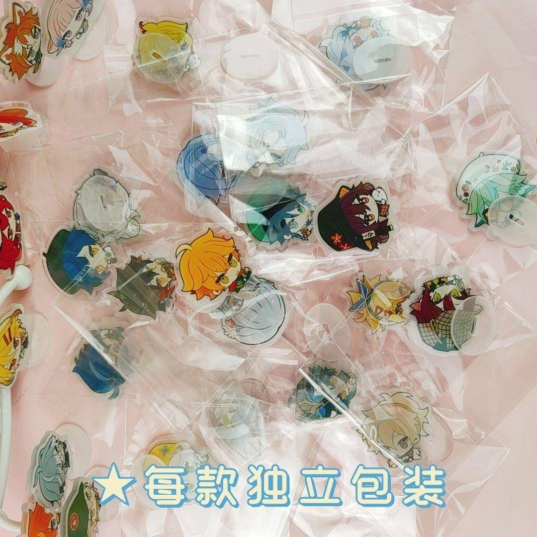 原神q版同人周边立牌达达利亚托马魈提纳里钟离班尼特钥匙扣挂坠