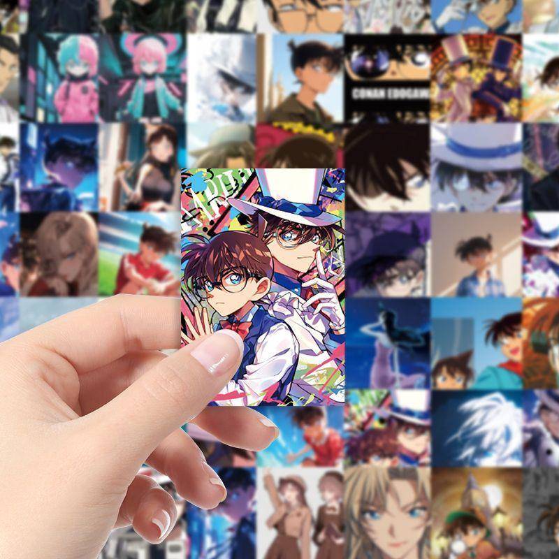 128张名侦探柯南动漫贴纸装饰笔记本电脑手机壳diy手账防水贴画