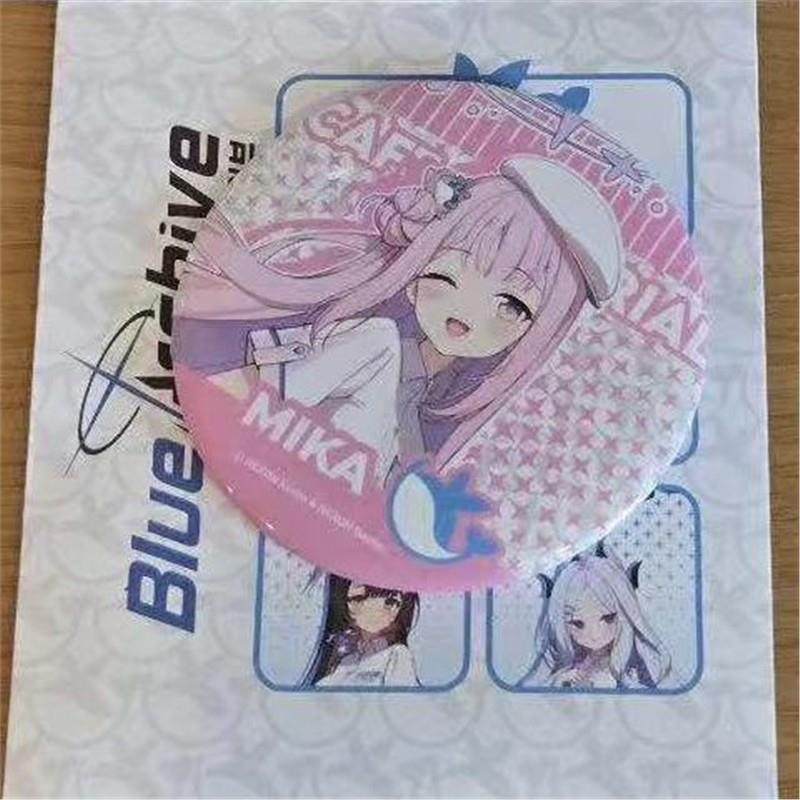 韩谷蔚蓝档案韩咖圣园未花吧唧蔚蓝档案联动韩国餐厅吧唧原袋