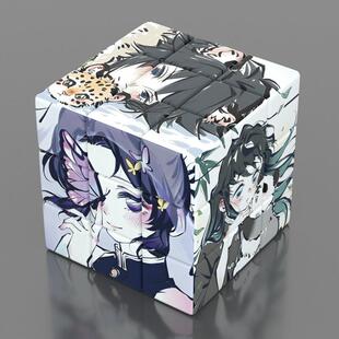 鬼灭时透无一郎蝴蝶忍三阶拼图魔方同人周边学生益智玩具解压礼物