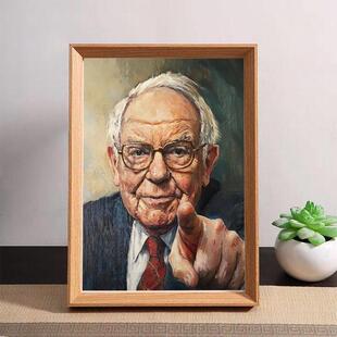 股神巴菲特指定上涨指定发财好运摆件相框创意礼物办公室桌面摆台