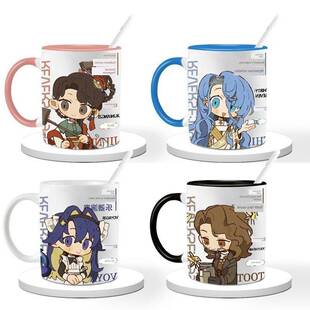 重返未来1999洁西卡6阿夫西维周边陶瓷喝水杯子带盖勺马克杯学生