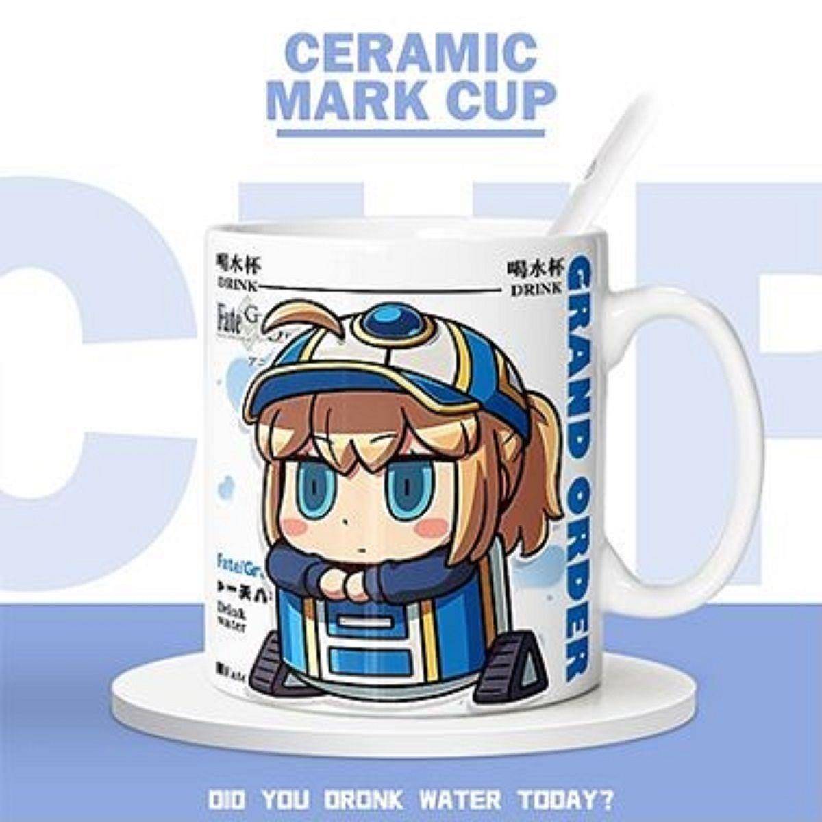 .FGO同人Q版水杯精美陶瓷马克杯阿尔托莉雅周边高颜值茶杯生日礼