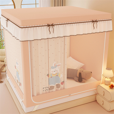 全底遮光防尘布帘一体式宝宝防摔