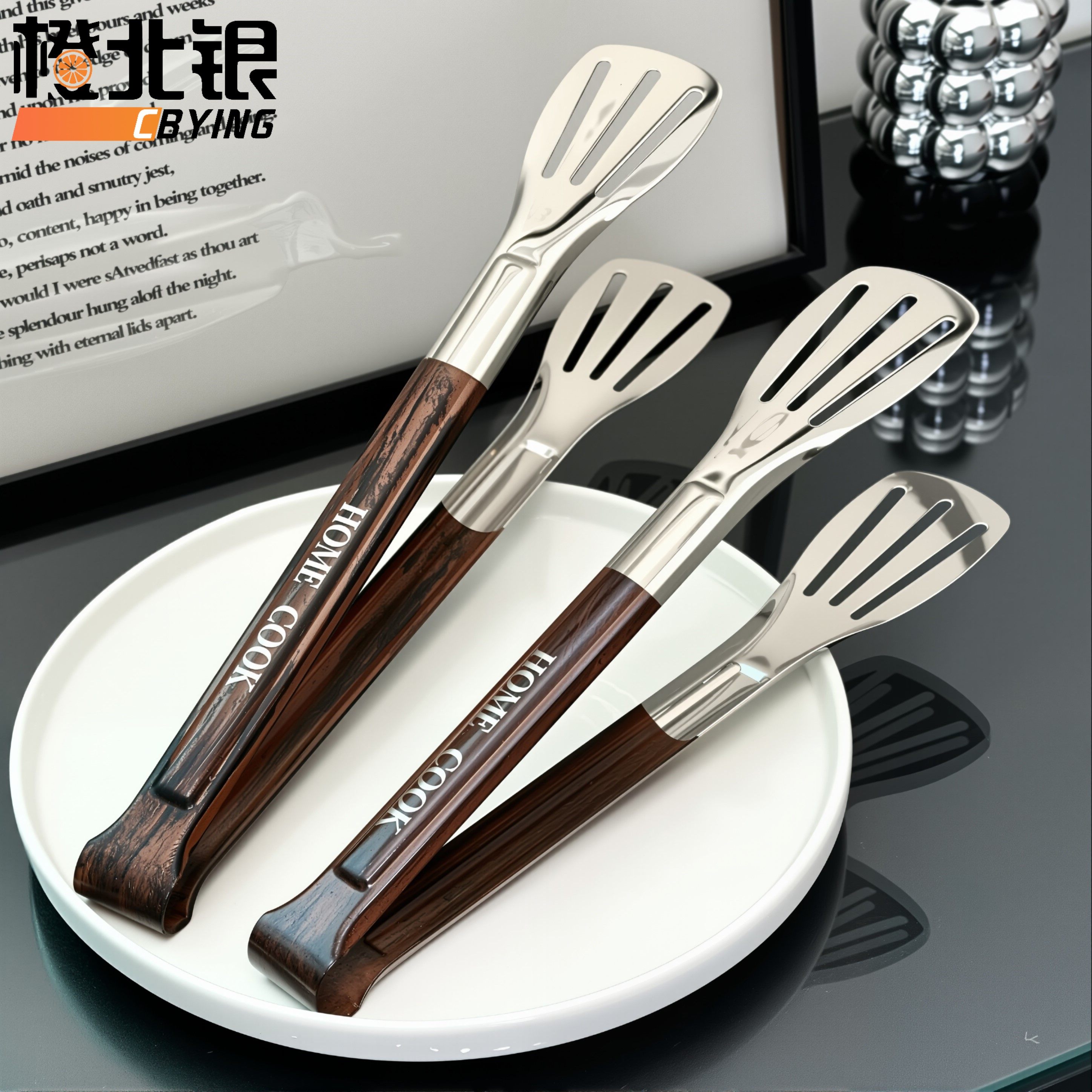 橙北银厨房小工具多功能不锈钢三线食物夹烘焙面包夹自助餐牛排夹,厨房/烹饪用具,烧烤夹/叉/铲/针,淘宝优惠券,粉丝福利购,淘宝优惠卷