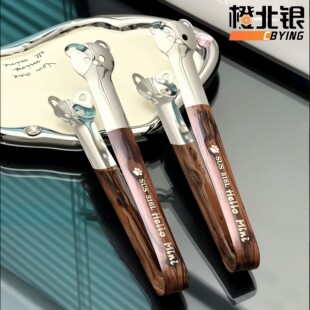 橙北银煎牛排夹不锈钢316食品夹烘焙面包夹沙拉夹防烫夹家用厨房