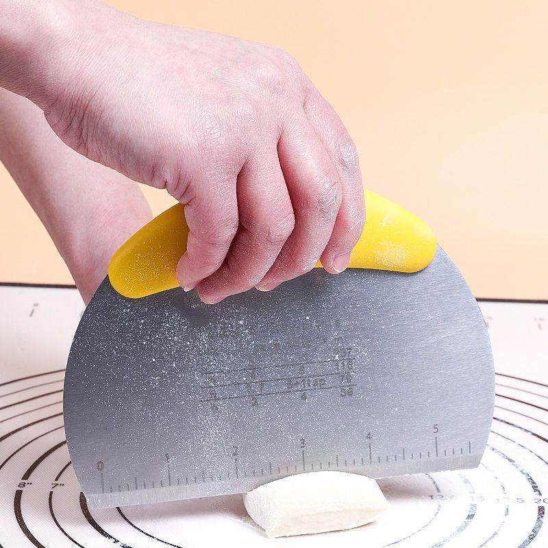 烘焙刮板不锈钢面粉切面团牛扎糖切面刀刮切面刀带刻度刮刀加厚