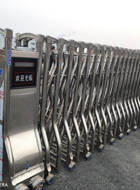 电动伸缩门不锈钢平移悬浮门学校公司遥控自动门工地封板伸缩大门