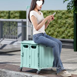 理家摆用小推车YLZ露收纳买购物小拉车储营物整拉杆摊折叠行李箱