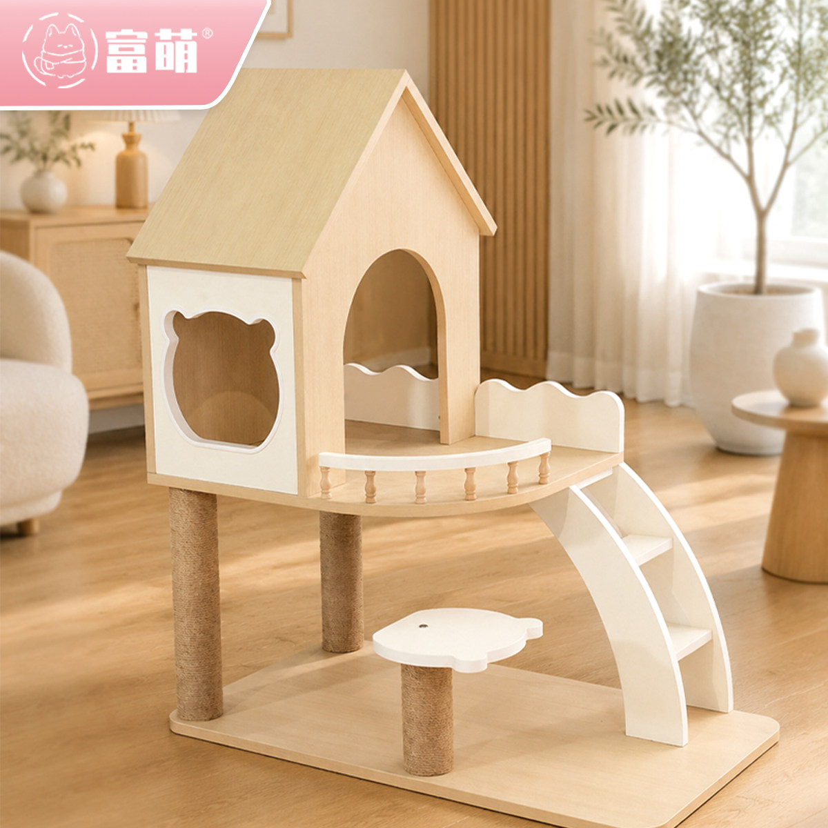 猫崽城堡猫爬架猫窝一体小户型不占地家用猫架子稳固猫架猫咪玩具图片
