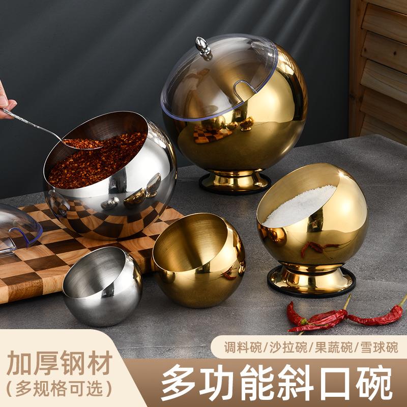 火锅店调味台碗蘸料容器小料缸商用不锈钢自助调料台麻辣烫调料罐