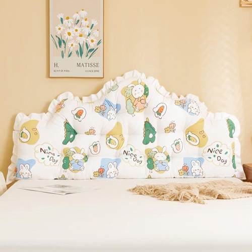 公主风宿舍床头靠垫床上印花大靠背卧室榻榻米软包垫防撞护腰靠枕