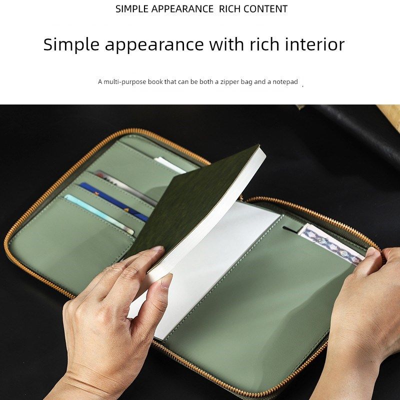 A5商务拉炼袋记事本旅行收纳皮面多功能日记创意笔记本办公会议记,文具电教/文化用品/商务用品,手帐/日程本/计划本,淘宝优惠券,粉丝福利购,淘宝优惠卷